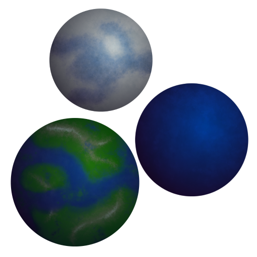 Humans’ planets ~ White background